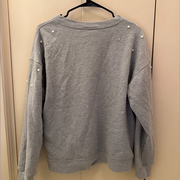 Mossimo Supply Co. Pearl Grey Sweatshirt - Picture 2 of 3